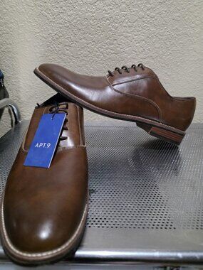 Apt. 9 Brown Leather Oxford Loafers Shoes Men's Size 13 NEW